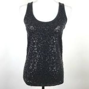 J Crew Black Sequin Top 32360 NWT